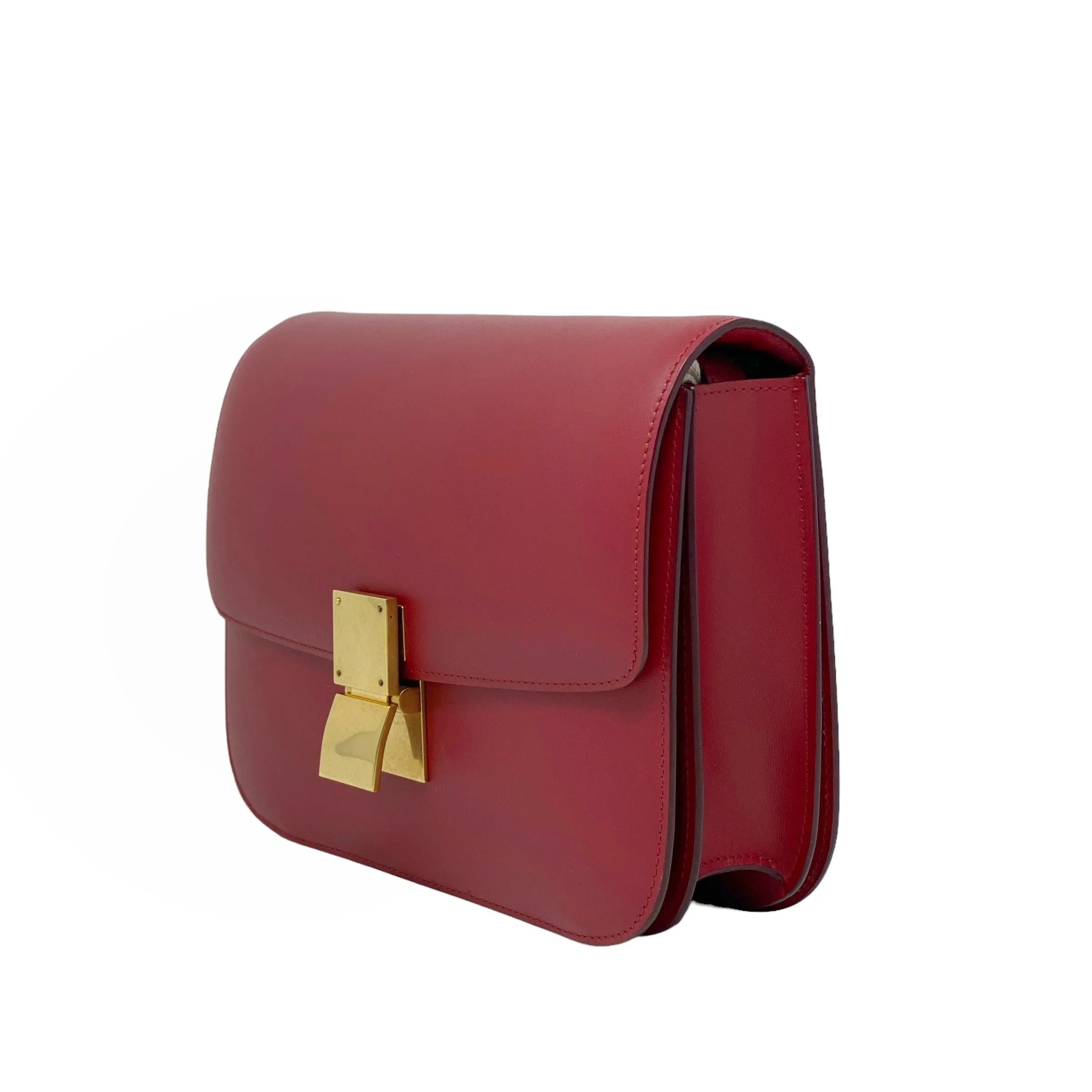 Celine Dark Red Medium Box Bag