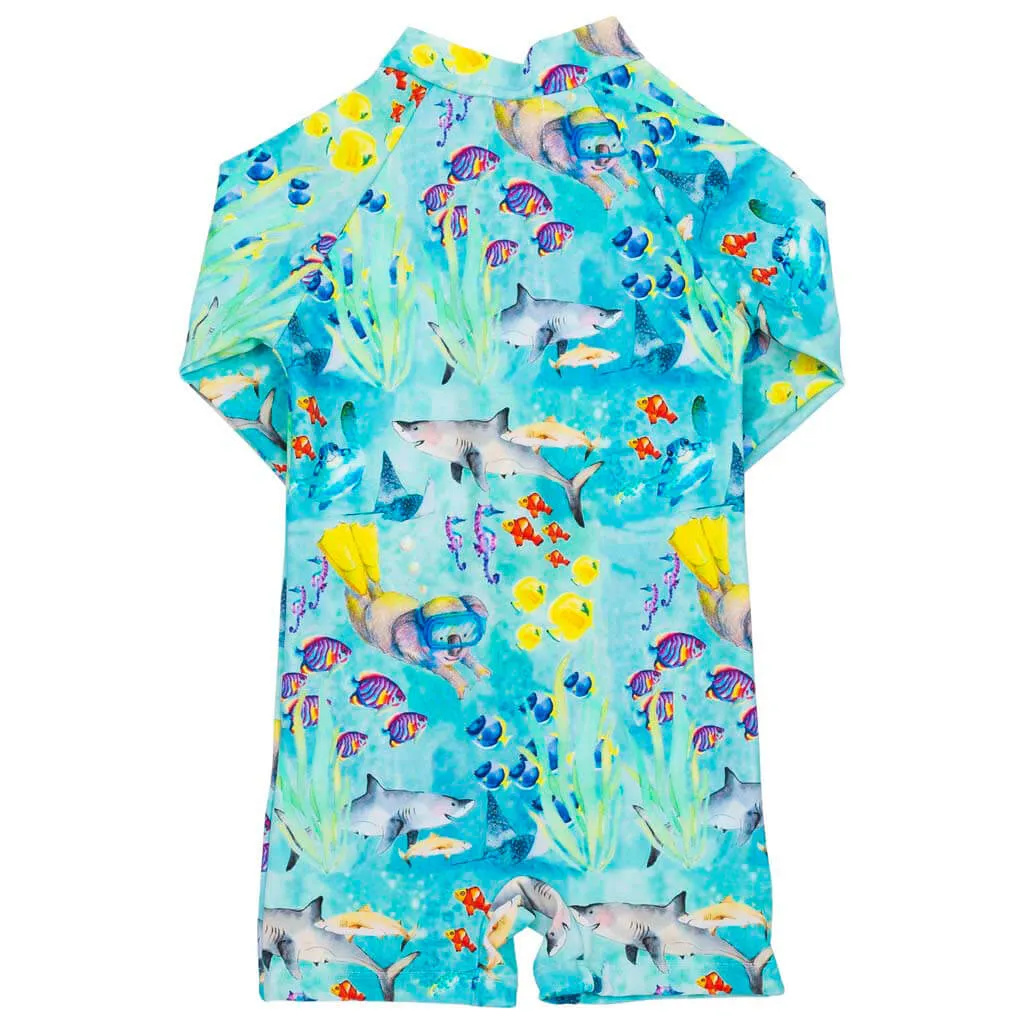 Great Barrier Reef Unisex Long Sleeve Zip Swimmers
