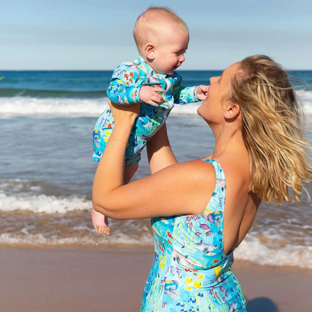 Great Barrier Reef Unisex Long Sleeve Zip Swimmers