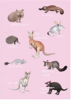 Greeting Card - Australian Animals Tania 63