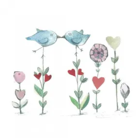 Greeting Card - Kissing Birds