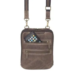 GTM Original Top Draw Concealed Carry Essential Distressed Leather Crossbody Purse