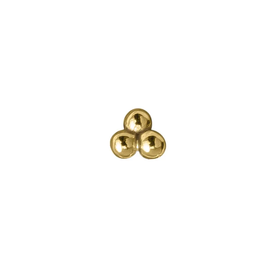 Leia Tribead Threadless End (14K Gold)