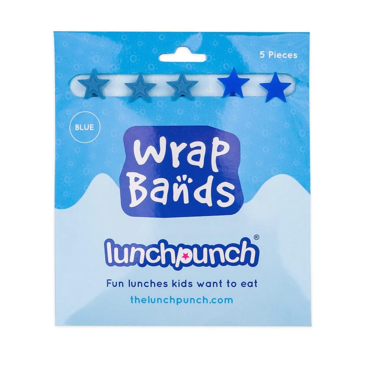 Lunch Punch Silicone Wrap Bands (Set of 5) BLUE