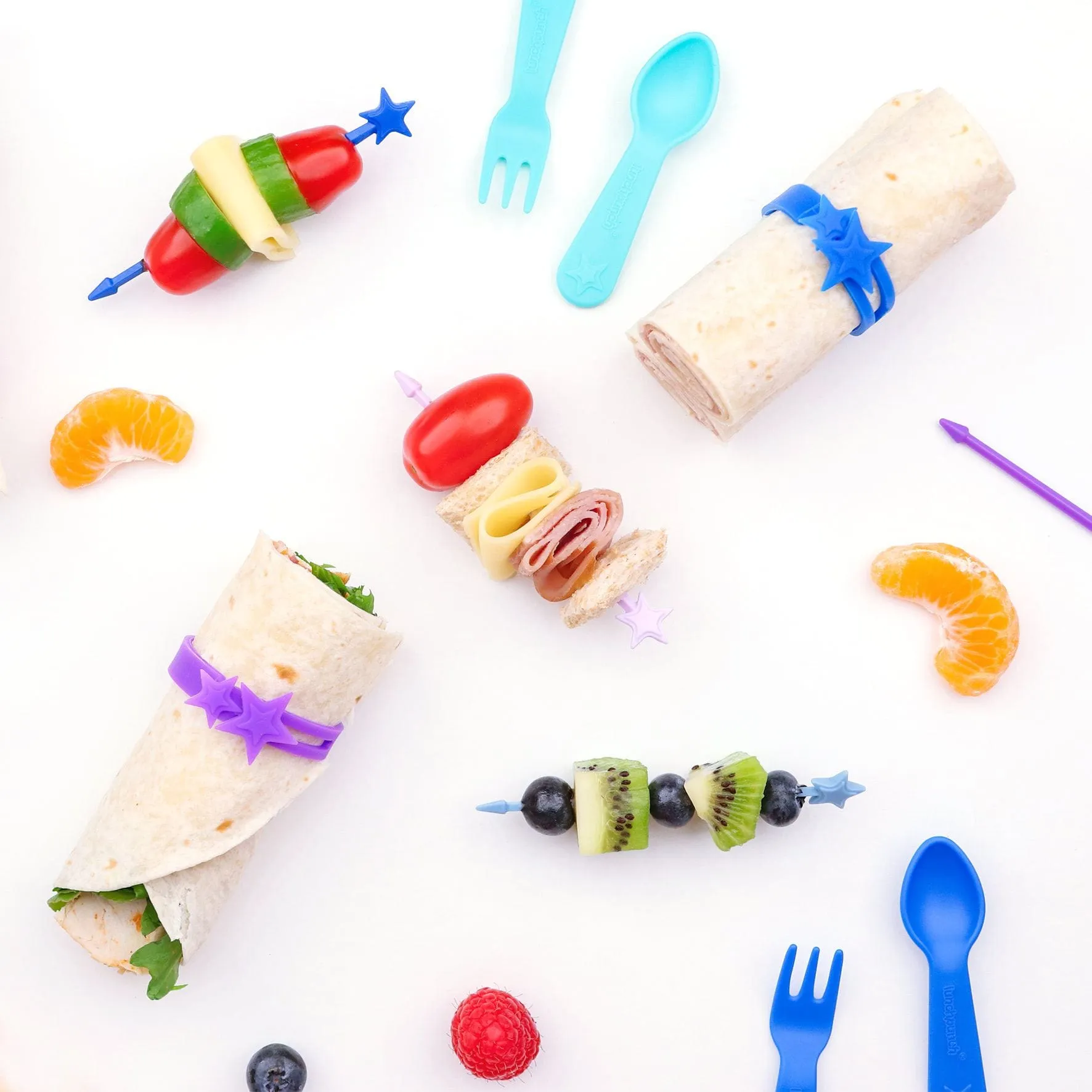 Lunch Punch Silicone Wrap Bands (Set of 5) BLUE