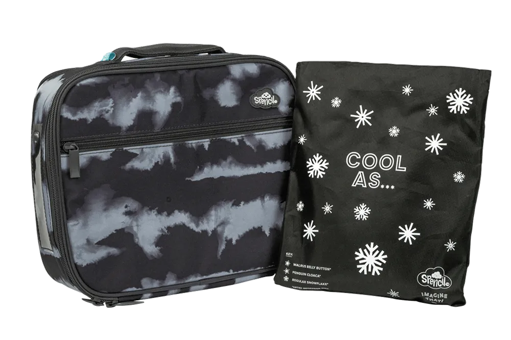 Spencil Insulated Lunch Bag with Chill Pack - Shock Waves