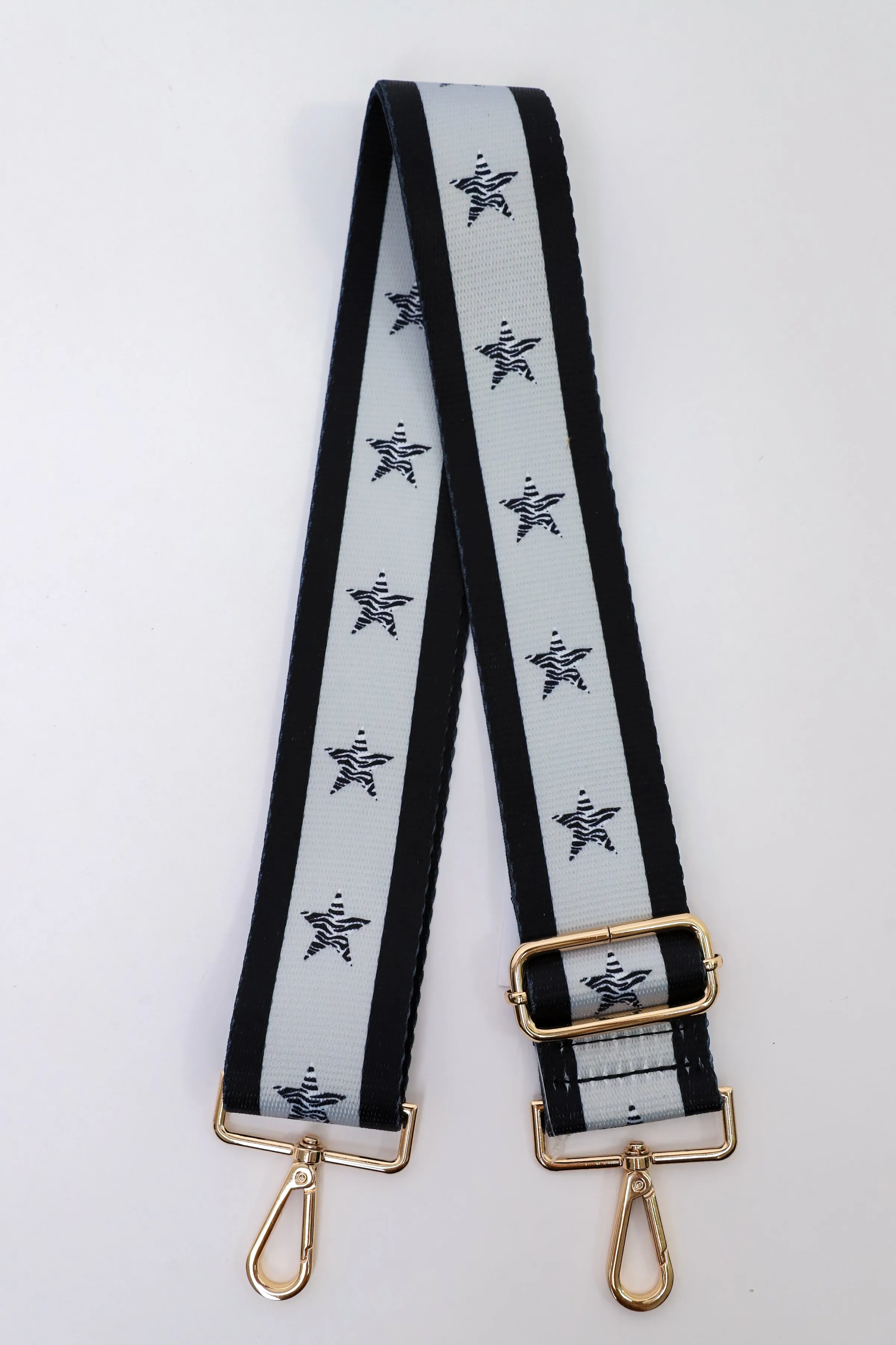 Stars   Stripes Black   Grey Bag Strap