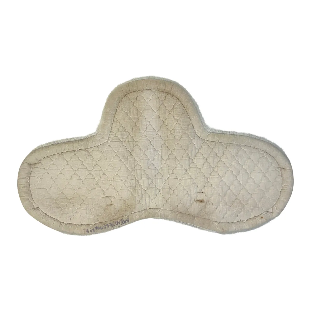 Wilkers Quilted Fleece Shaped Saddle Pad in White - 16